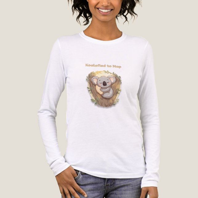 "Koalafied to Nap – Cute Sleepy Koala T-Shirt" Tri-Blend Shirt (Vorderseite)