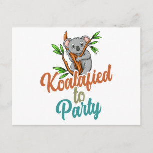 Koalafied to Party Qualifizierter Pun Niedlich und Feiertagspostkarte