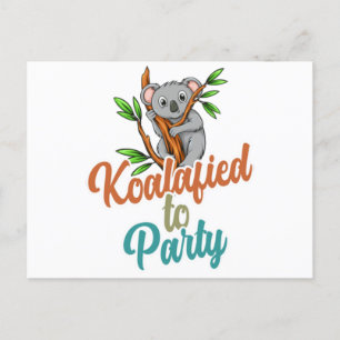 Koalafied to Party Qualifizierter Pun Niedlich und Postkarte