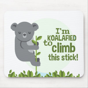 Koalafied zu klettern, Funny Cool Koala Mousepad