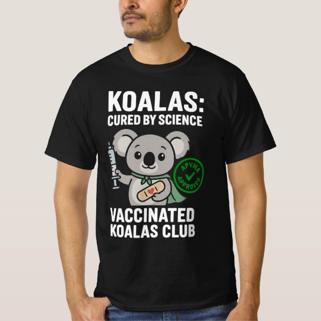 Koalas Club mit Impfstoff | Niedlicher Cartoon Koa T-Shirt (Vorderseite)