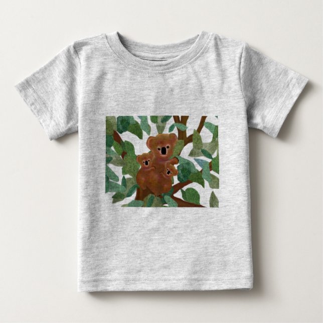 Koalas in der Eukalyptus Baby T-shirt (Vorderseite)