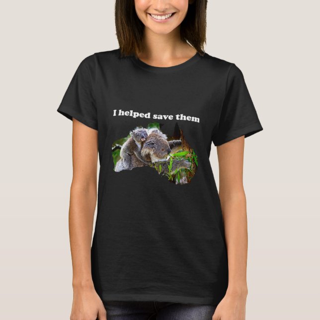 Koalas mit Bekleidung rettend T-Shirt (Vorderseite)