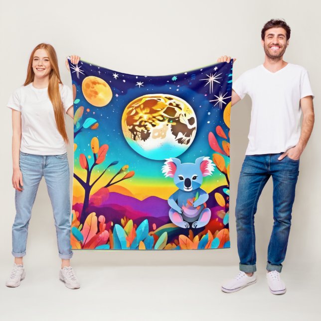 Koalas mondlische Nacht Fleecedecke (Beispiel)