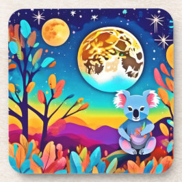Koalas mondlische Nacht Getränkeuntersetzer