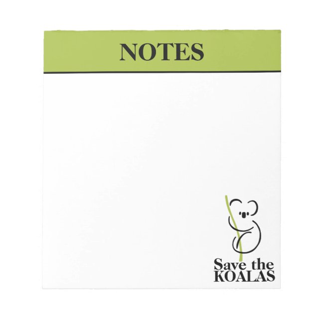 Koalas Notepad gerettet Notizblock (Vorderseite)