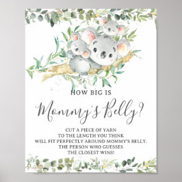 Koalas Twins Dusche Wie groß ist Mama's Bauchspiel Poster