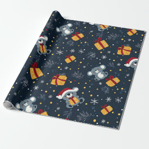 Koalas und Geschenkboxen Weihnachten Geschenkpapier