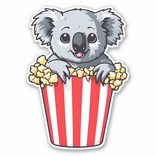 Koalaty Popcorn Aufkleber (Vorderseite)