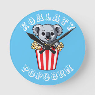Koalaty Popcorn Runde Wanduhr