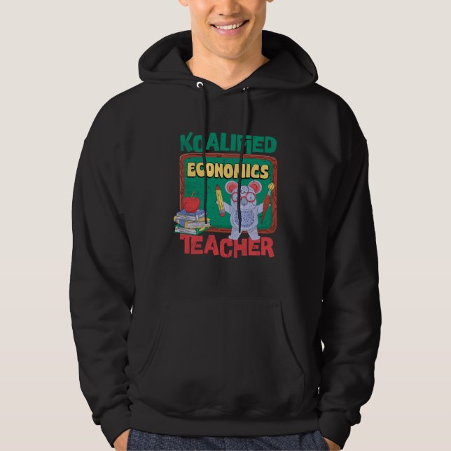 Koalified Economics Teacher Commerce Teaching Hoodie (Vorderseite)