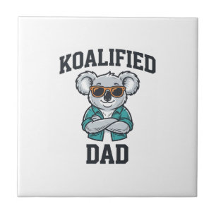 Koalifizierter Papa Süßes Koala-Vater-Shirt-Design Fliese