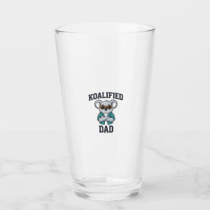 Koalifizierter Papa Süßes Koala-Vater-Shirt-Design Glas