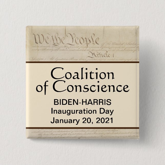 Koalition des Gewissens Wir Menschen Kamala Button (Vorderseite)