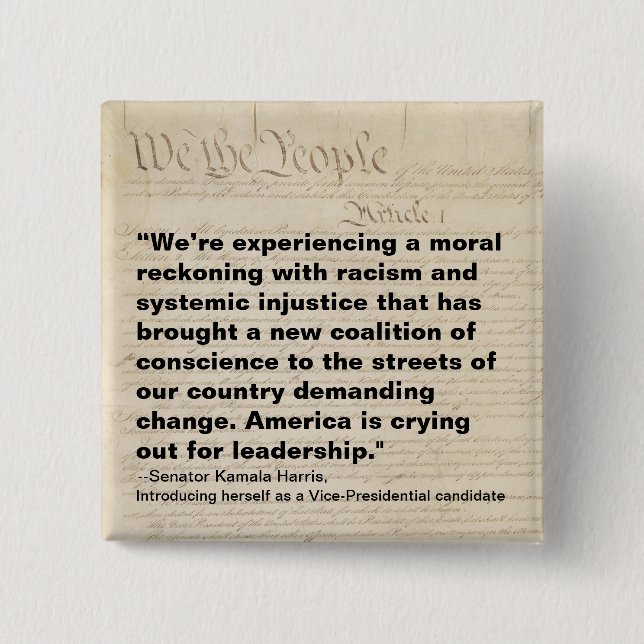 Koalition des Gewissens Wir Menschen Kamala Button (Vorderseite)