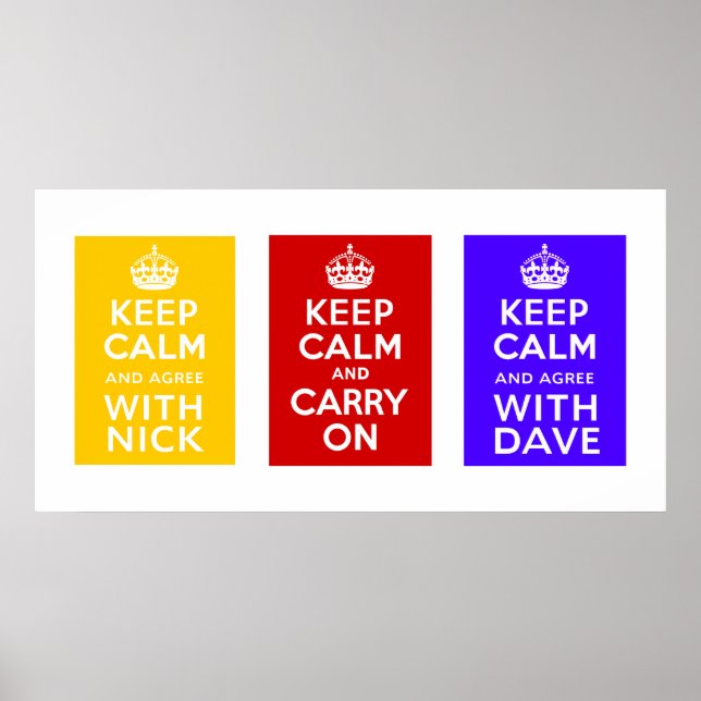 Koalitionsregierung ~ UK Poster (Vorne)