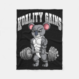 Koality Gains Fitness Gym Koala Bodybuilding Fleecedecke