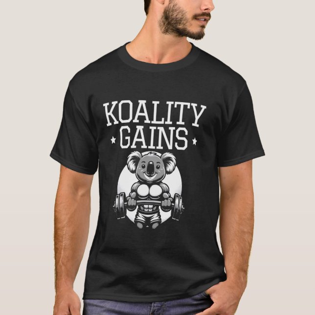 Koality gewinnt Funny Koala Interval Training Gym  T-Shirt (Vorderseite)