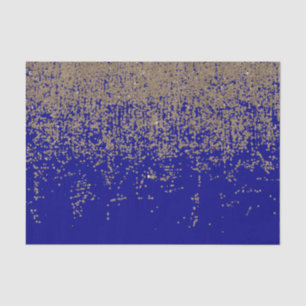 Kobalt-Blau-GoldGlitzer Ombre Steigung Seidenpapier