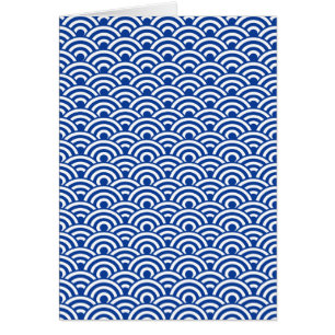 Kobalt-Blau-weißes japanisches Wellen-Muster