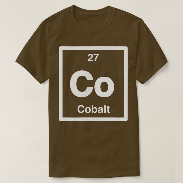 Kobalt - Co - Periodischer Elementkatalog - Wissen T-Shirt (Design vorne)