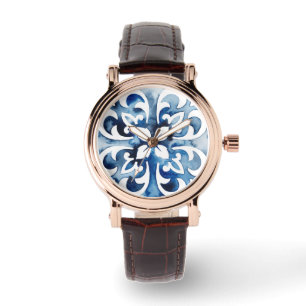 Kobalt-Fliese II Armbanduhr