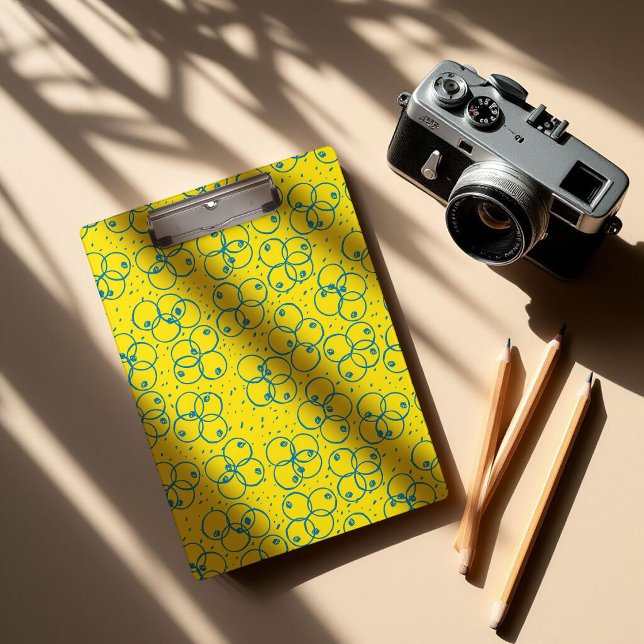 Kobalt-Kringselmuster – modernes Design Klemmbrett (Von Creator hochgeladen)