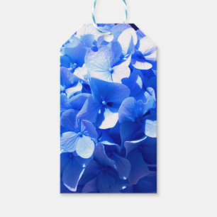 Kobaltblau Blütenblütenelegante Hydrangeas Geschenkanhänger