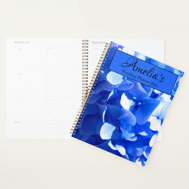 Kobaltblau Blütenblütenelegante Hydrangeas Planer (Anzeige)
