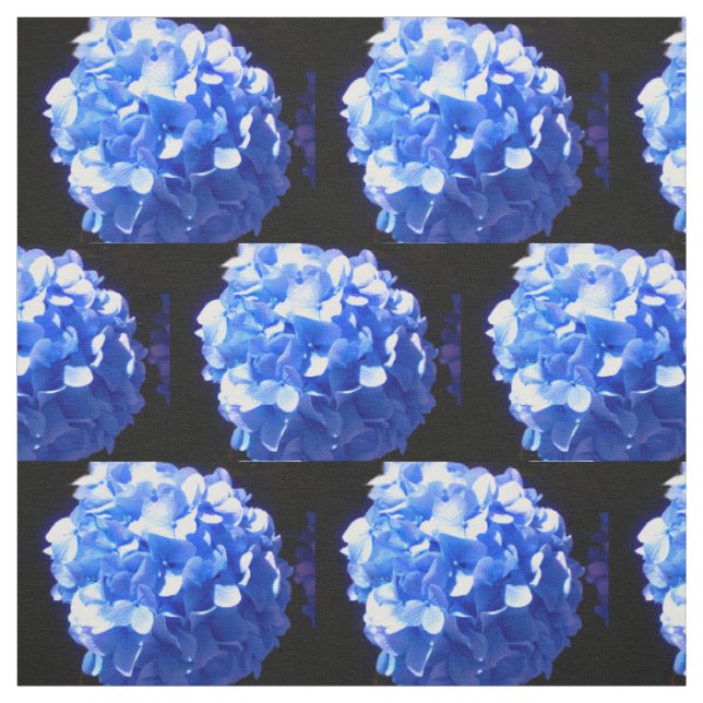Kobaltblau Blütenblütenelegante Hydrangeas Stoff (Muster)