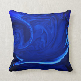 Kobaltblau-Hintergrund strukturiertes Kissen