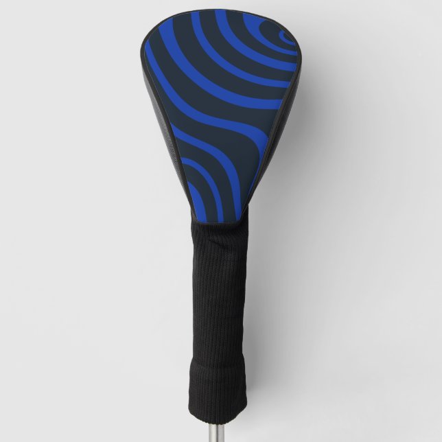 Kobaltblau psychedelisch wellig golf headcover (Vorderseite)