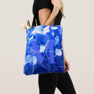 Kobaltblaue Blumen elegante blaue Kalligrafie 
