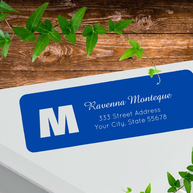 Kobaltblaue personalisierte Monogrammbuchstabe Nam (Von Creator hochgeladen)