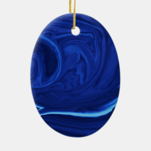Kobaltblauer Hintergrund Texmade Keramik Ornament