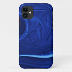 Kobaltblauer Hintergrund Textur Handgefertigt iPhone 11 Hülle