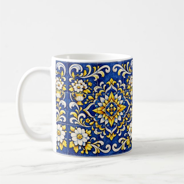 Kobaltvase Azulejo-Tasse Kaffeetasse (Links)