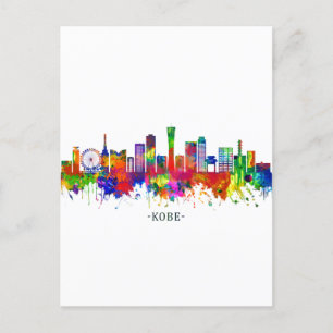 Kobe Japan Skyline Feiertagspostkarte