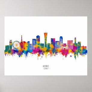 Kobe Japan Skyline Poster