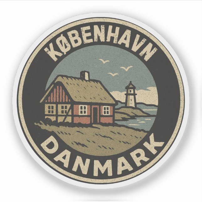 København, Dänemark Danmark Aufkleber (Vorderseite)