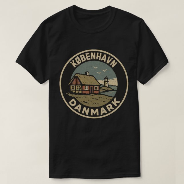 København, Dänemark Danmark T-Shirt (Design vorne)