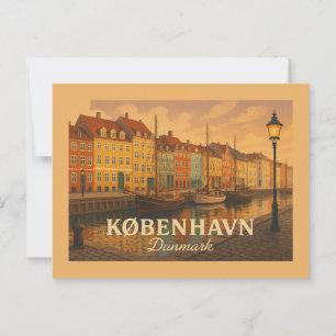 København Nyhavn Harbor Postkarte