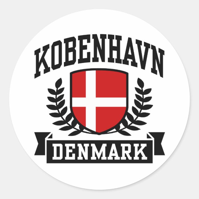 Kobenhavn Runder Aufkleber (Vorderseite)