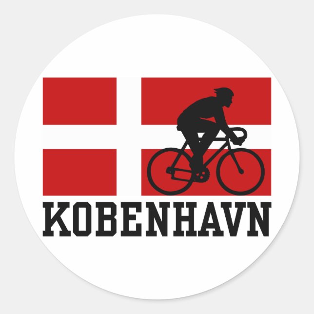 Kobenhavn Runder Aufkleber (Vorderseite)