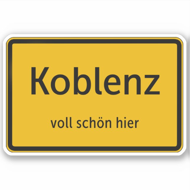 Koblenz Aufkleber Sticker Autoaufkleber (Vorderseite)
