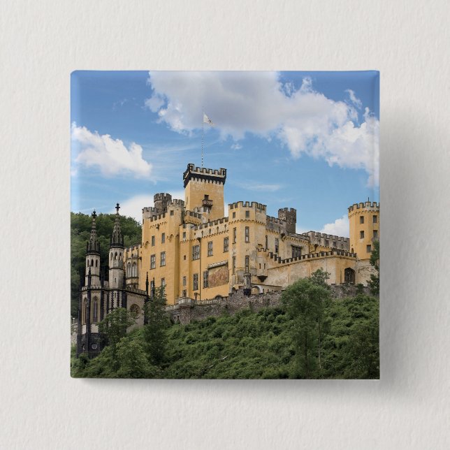 Koblenz, Deutschland, Schloss Stolzenfels Button (Vorderseite)