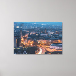 Koblenz in der Nacht Leinwanddruck