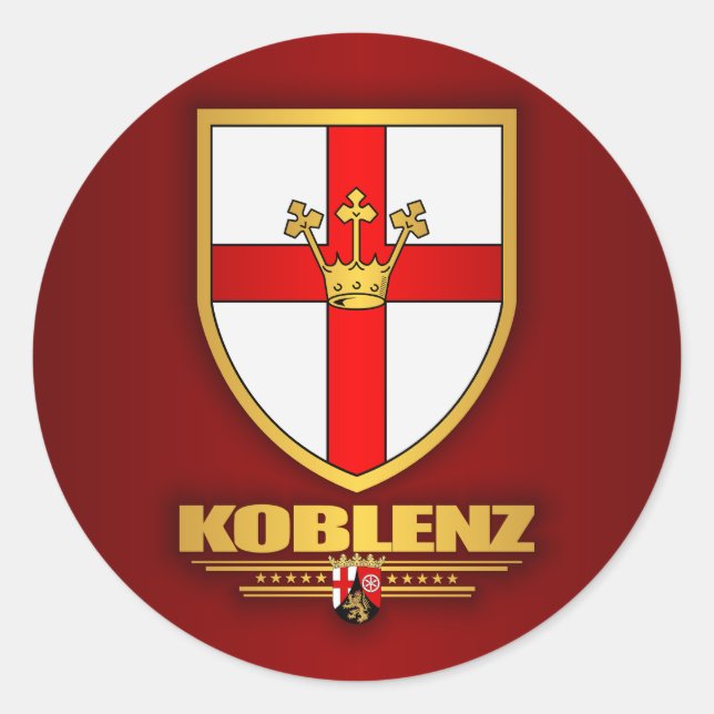 Koblenz Runder Aufkleber (Vorderseite)