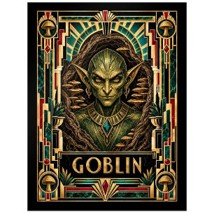 Kobold, Art Deco Mythisch Postkarte