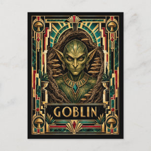Kobold, Art Deco Mythisch Postkarte